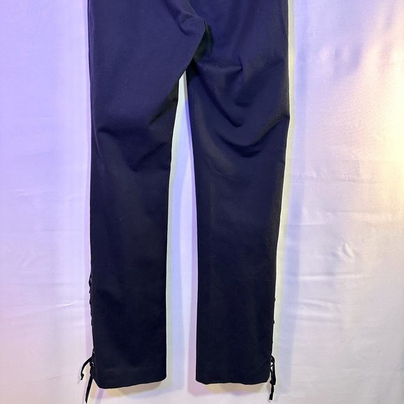 INC International Concepts Black Side Zipper Leg Lace Up Stretchy Pants Trousers - Picture 5 of 8